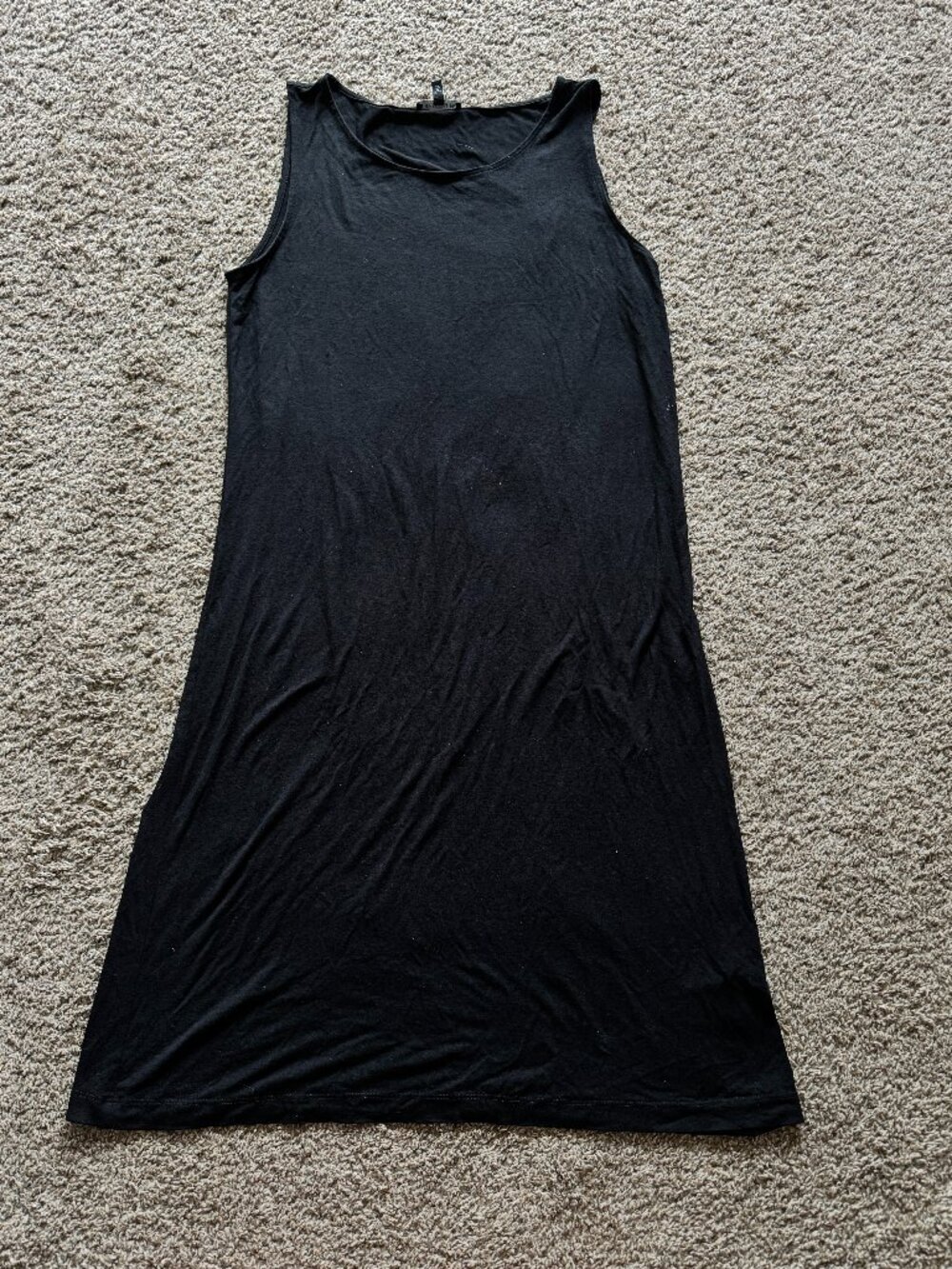 Eileen Fisher Sleeveless Lightweight A-Line Black Dress Size Small